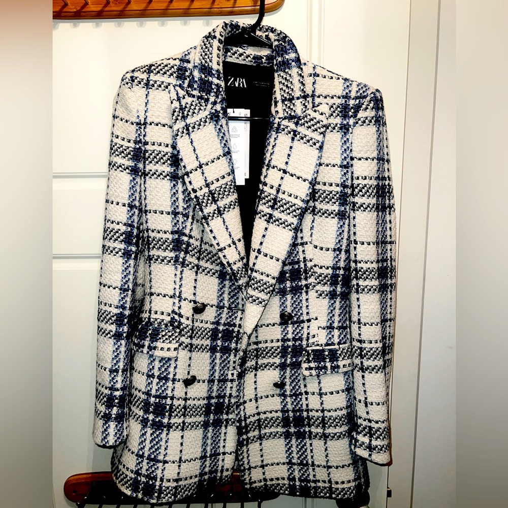NWT Zara Tweed Blazer Jacket